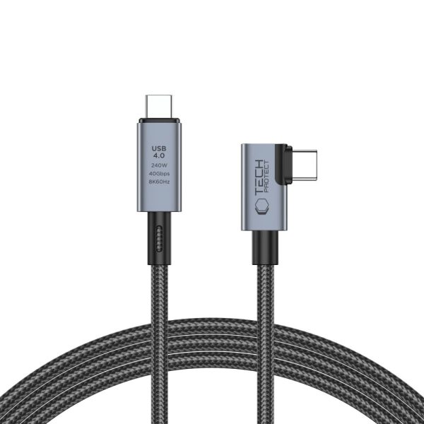 TECH-PROTECT ULTRABOOST MAX L USB 4.0 8K 40GBPS TYPE-C CABLE PD240W 150CM GREY